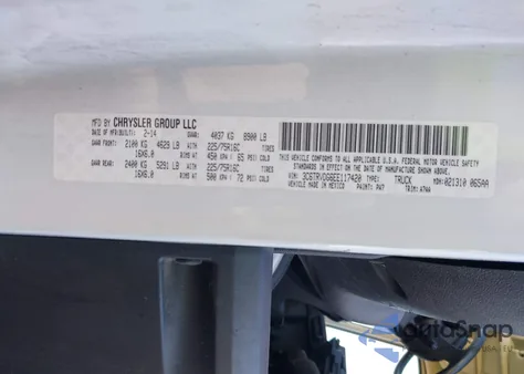 2014 Ram Promaster 2500 High Roof from USA, damaged, VIN 3C6TRVDG6EE117420
